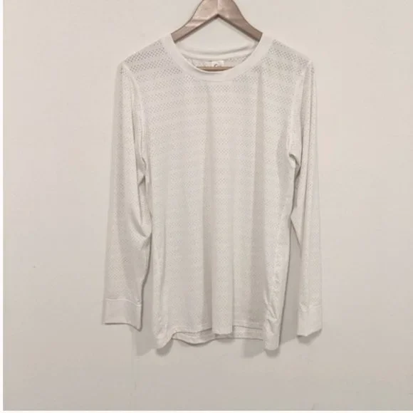 Zyia Active White Perforated Chill Long Sleeve Top S - Picture 6 of 14